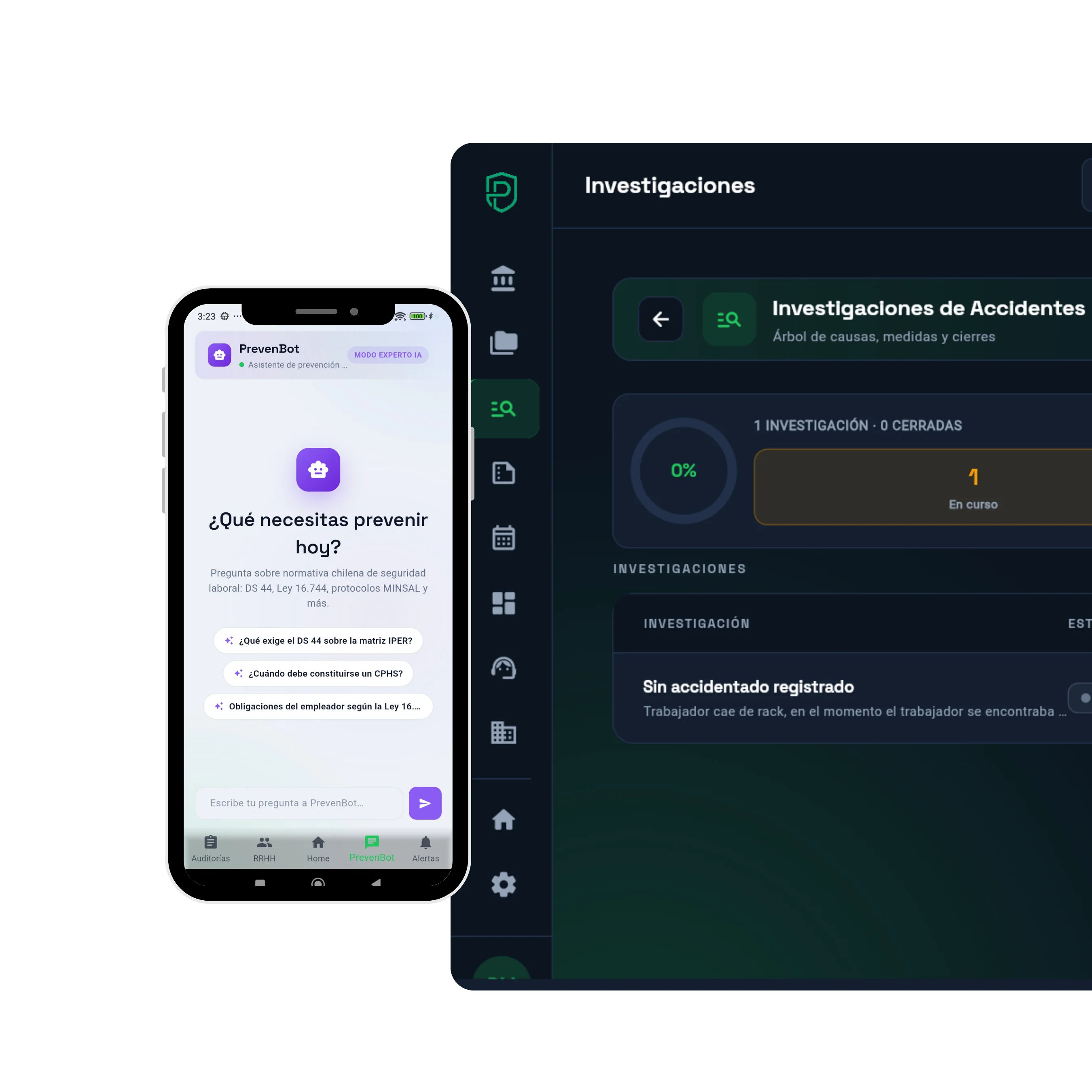 PrevenBot e IA en PREVO — la IA propone, tú decides